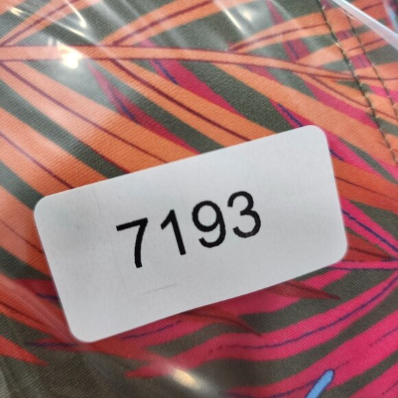 Womens Tropical Multicolor Leaf Print Wide-Leg Pants w/ Waist Tie Polyester L - Picture 9 of 9